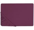 Drap-housse En Coton 200 X 200 Cm Rouge Bordeaux Janbu