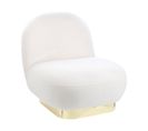 Bouclé Fauteuil Blanc Loviisa