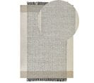 Tapis En Laine Beige Et Noir 160 X 230 Cm Divarli