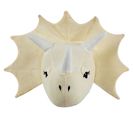 Décoration Murale En Peluche Beige Tête De Dinosaure 37 X 29 Cm Rexx