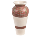 Terre Cuite Vase Décoratif 60 Cm Marron Doré Seputih