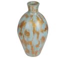 Terre Cuite Vase Décoratif 45 Cm Bleu Dikaja