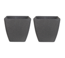 Lot De 2 Cache-pots Gris 42 X 42 X 42 Cm Zeli