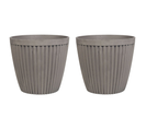 Lot De 2 Pots De Fleurs Taupe D 36 Cm Poka