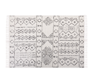 Tapis En Laine Blanc Et Noir 160 X 230 Cm Alkent