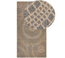 Tapis En Jute Beige Et Gris 80 X 150 Cm Ariba