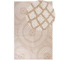 Tapis En Jute Beige Et Blanc 200 X 300 Cm Ariba