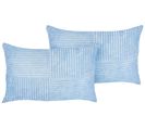 Lot De 2 Coussins Bleu Millet 47 X 27 Cm