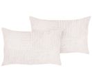 Lot De 2 Coussins Blanc Cassé Millet 47 X 27 Cm