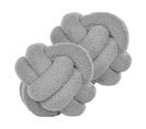 Lot De 2 Coussins Bouclé Gris Malni 19 X 19 Cm