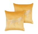 Lot De 2 Coussins Velours Moutarde Marula 45 X 45 Cm