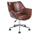 Chaise De Bureau En Pu Marron Newdale