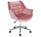 Chaise De Bureau Velours Rose Labelle