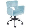 Chaise De Bureau Velours Bleu Clair Sanilac