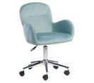 Chaise De Bureau Velours Vert Menthe Priddy