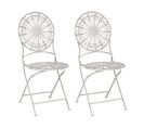 Lot De 2 Chaises De Jardin Blanc Cassé Scafa