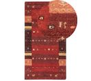 Tapis Gabbeh En Laine Rouge 80 X 150 Cm Sinanli