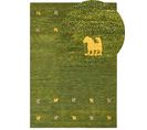 Tapis Gabbeh En Laine 160 X 230 Cm Vert Yulafi