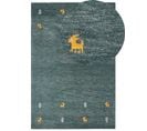 Tapis Gabbeh En Laine 200 X 300 Cm Vert Calti