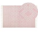 Tapis En Laine 160 X 230 Cm Rose Adana