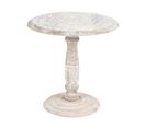 Table D'appoint En Bois De Manguier Blanc Cassé Jambia