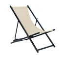 Chaise Longue Métal Beige Locri Ii