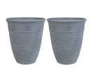 Lot De 2 Pot De Fleurs D 50 Cm Gris Katalima