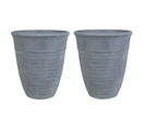 Lot De 2 Pot De Fleurs D 43 Cm Gris Katalima