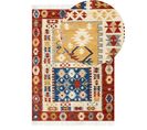 Tapis Kilim En Laine Multicolore 140 X 200 Cm Voskehat