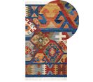 Tapis Kilim En Laine Multicolore 80 X 150 Cm Jrvesh