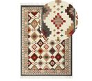 Tapis Kilim En Laine Multicolore 140 X 200 Cm Ghukasavan