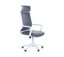 Chaise De Bureau Cuir Pu Gris Leader