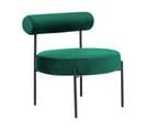 Velours Fauteuil Vert Émeraude Alpha