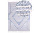 Tapis En Coton Bleu Et Blanc 140 X 200 Cm Ansar