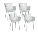 Lot De 4 Chaises De Jardin Gris Clair Pesaro