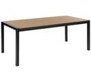 Table De Jardin 180 X 90 Cm Matériaux Synthétiques Bois Clair/noir Vernio