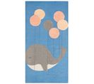 Tapis Enfant Imprimé Baleine En Coton 80 X 150 Cm Bleu Balabang