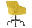 Chaise De Bureau Velours Jaune Antares