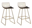 Tabouret De Bar Set De 2 Métal Doré Fredonia