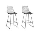 Tabouret De Bar Set De 2 Métal Noir Bisbee