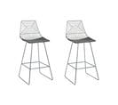 Tabouret De Bar Set De 2 Métal Argenté Bisbee