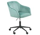 Chaise De Bureau Velours Vert Menthe Venice