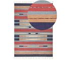 Tapis Kilim En Coton 140 X 200 Cm Multicolore Gandzak