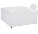 Pouf Ottoman En Velours Côtelé Blanc Cassé Lemvig