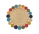 Tapis Rond En Jute Ø 140 Cm Multicolore Vostan