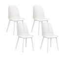 Chaise De Salle à Manger Set De 4 Blanc Emory