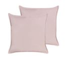 Lot De 2 Coussins Velours Rose Eustoma 60 X 60 Cm