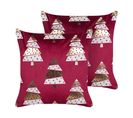 Lot De 2 Coussins Velours Rouge Goldspruce 45 X 45 Cm