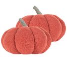 Lot De 2 Coussins Bouclé Orange Munchkin 28 X 28 Cm