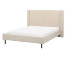 Lit Double Bouclé Beige 140 X 200 Cm Villette